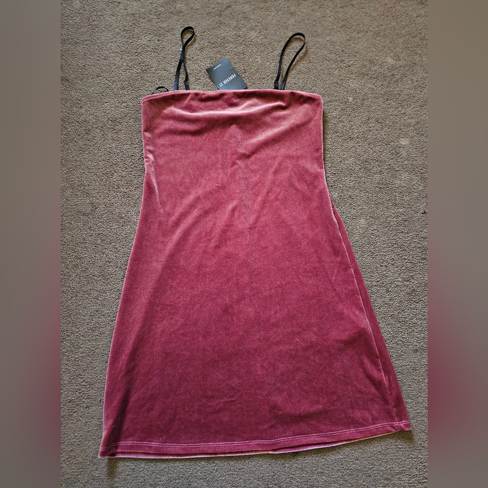 Velvet Pink Mini Dress